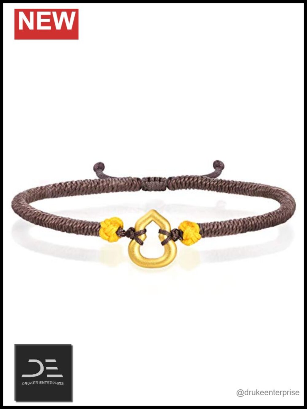 999 24K Gold Gourd Bracelet Electroformed 8.2" Lucky Charm